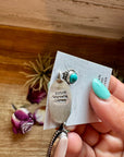 Kingman Turquoise & Pink Conch Dangle Earrings – Sterling Silver – Native Made by Marcella James