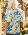 Claira Floral Puff Short Sleeve Blouse