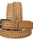 HILASON Western Genuine Leather Belt for Men Women Cowboy Cowgirl Handmade Unisex Full Grain Heavy Duty Tooled Belt for Jeans