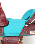 Western Trail Barrel Racing American Leather Treeless Saddle Hilason