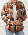 Plaid Flap Pocket Shacket