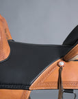 Hilason Western Horse Treeless Trail Saddle Genuine American Leather Tan