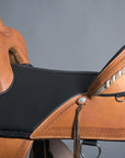 Hilason Western Horse Treeless Trail Saddle Genuine American Leather Tan