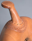 Hilason Western Horse Treeless Trail Saddle Genuine American Leather Tan