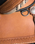 Hilason Western Horse Treeless Trail Saddle Genuine American Leather Tan