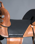 Hilason Western Horse Treeless Trail Saddle Genuine American Leather Tan