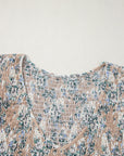 Floral Smocked Puff Sleeve Maxi Dress
