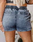 Cielo Drawstring Pocketed Denim Shorts