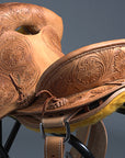 Hilason Classic Series Hand-Made Rodeo Bronc American Leather Saddle
