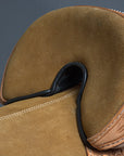 HILASON Treeless Western Trail Barrel Racing American Leather Saddle