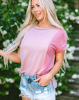 Louisa Colorblock Crew Neck T Shirt