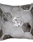Hilason Cowhide Leather Hair-On Patchwork Cushion Pillow Cover