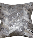 Hilason Cowhide Leather Hair-On Patchwork Cushion Pillow Cover