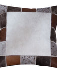 Pl508-F Cowhide Leather Hair-On Patchwork Cushion Pillow Cover