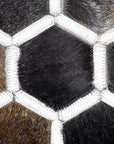 Hilason Cowhide Leather Hair-On Patchwork Cushion Pillow Cover