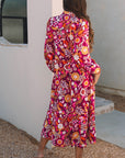 Alina Collared Tiered Long Dress