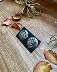 Concho Earrings – Kingman Turquoise & Sterling Silver