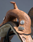 Hilason Western Horse Treeless Trail Barrel Saddle American Leather
