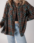 Plaid Button-Up Chest Pocket Shacket