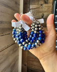 Lapis & Sterling Silver Bracelet – 6.5 Inch + Extender – 8 mm Round Beads