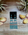 Sterling Silver & Kingman Turquoise Chandelier Earrings – Made in USA