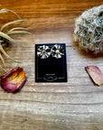 Cluster Earrings - Magnesite White Buffalo & Sterling Silver