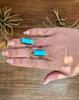 Kingman Turquoise Ring – Sterling Silver by Navajo Artist Daniel Benally