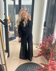 Wide Leg Black Lace Pants