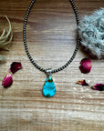 Pendant - Kingman Turquoise and sterling silver