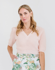 MASON'S DAUGHTER | Cropped Melissa Sweater, Soft Pink