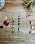 All Sterling Silver Pearls earrings dangle simple on needle