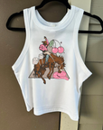 Cherry Cowboy Cropped Tank