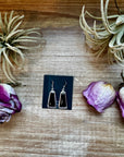 Sterling Silver Pearl & Black Onyx Dangle Earrings