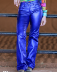 SIGNATURE TROUSERS - ROYAL BLUE METALLIC