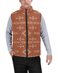 Brown Aztec Men's Puffy Vest