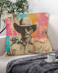 Baha Ranch Retro Pop Western Hey Cowboy Pillow Case Made in America
