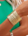 Gold Luxury Heavy Metal High Quality Open Wire Bracelet