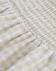 Jayleen Plaid Ruffled Sleeve Smocked Maxi Dress