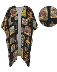 Vintage Cowgirl Collage Kimono Coverup Duster