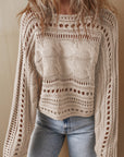 Emma Cable Knit Cropped Sweater