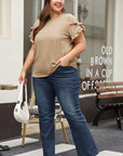 Paulina Ruffled Short Sleeve Plus Size Top