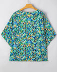 Madeleine Abstract Loose Fit Tunic Blouse