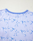 Bow Tee and Shorts Lounge Set