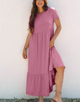 Nala T-shirt High Waist Pocketed Long Dress