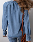 Natasha Buttoned Denim Top