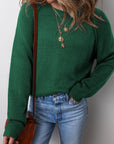 Eleanor Evergreen Raglan Sleeve Sweater