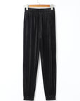 Solid Velvet Jogger Pants