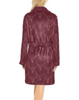 Burgundy Longhorn Women's Western Bath Robe