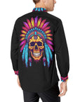 Indian Skull Unisex Western Button Up Shirt