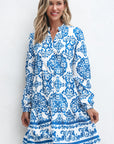 Adalynn Tribal Button Up Loose Mini Dress